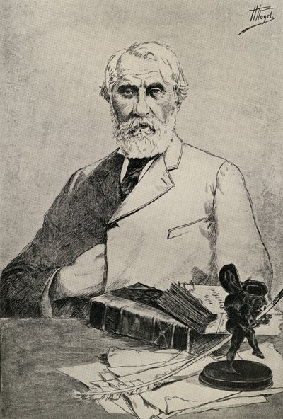 Ivan Turgenev by Russian School